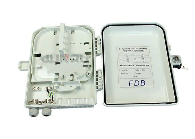 Doos van de Ftth de Openluchtdistributie, het Vezeloptische witte PC+ABS materiaal van de Distributiedoos 0