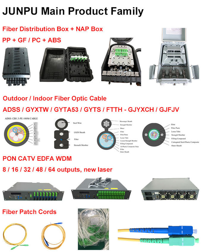 Telecommunicatie Gebruik Outdoor FTTH ADSS Fiber Optic Drop Kabel 112 48 144 Core Prijs 6